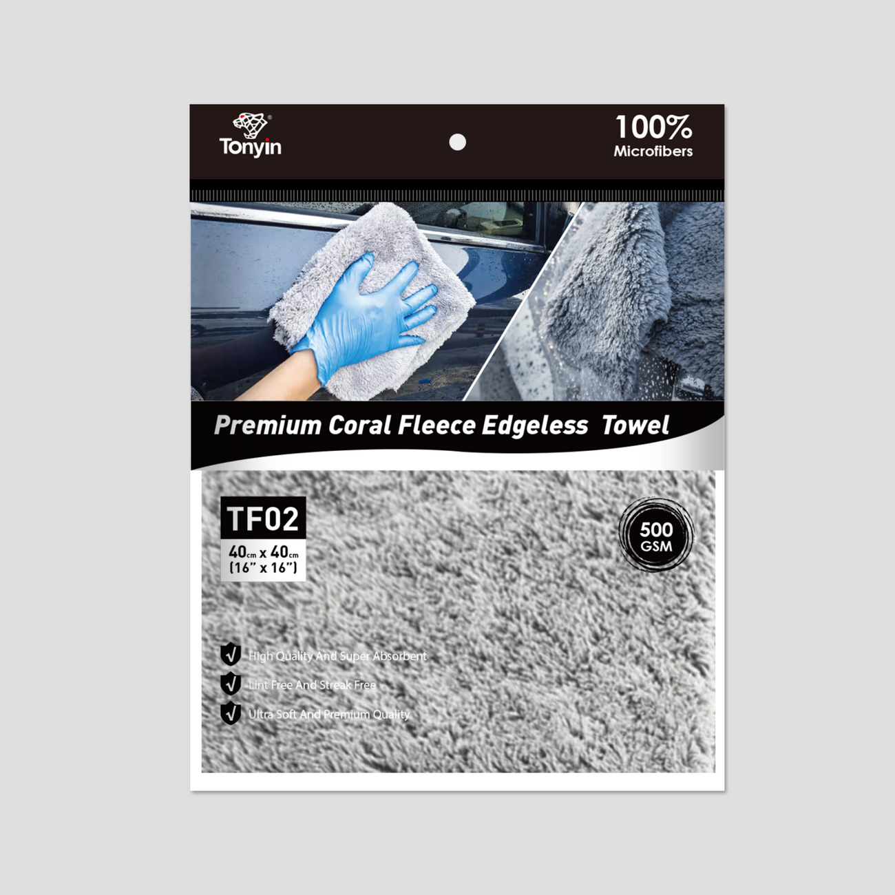 GENERAL PURPOSE CORAL FLEECE MICROFIBER TOWEL 500GSM