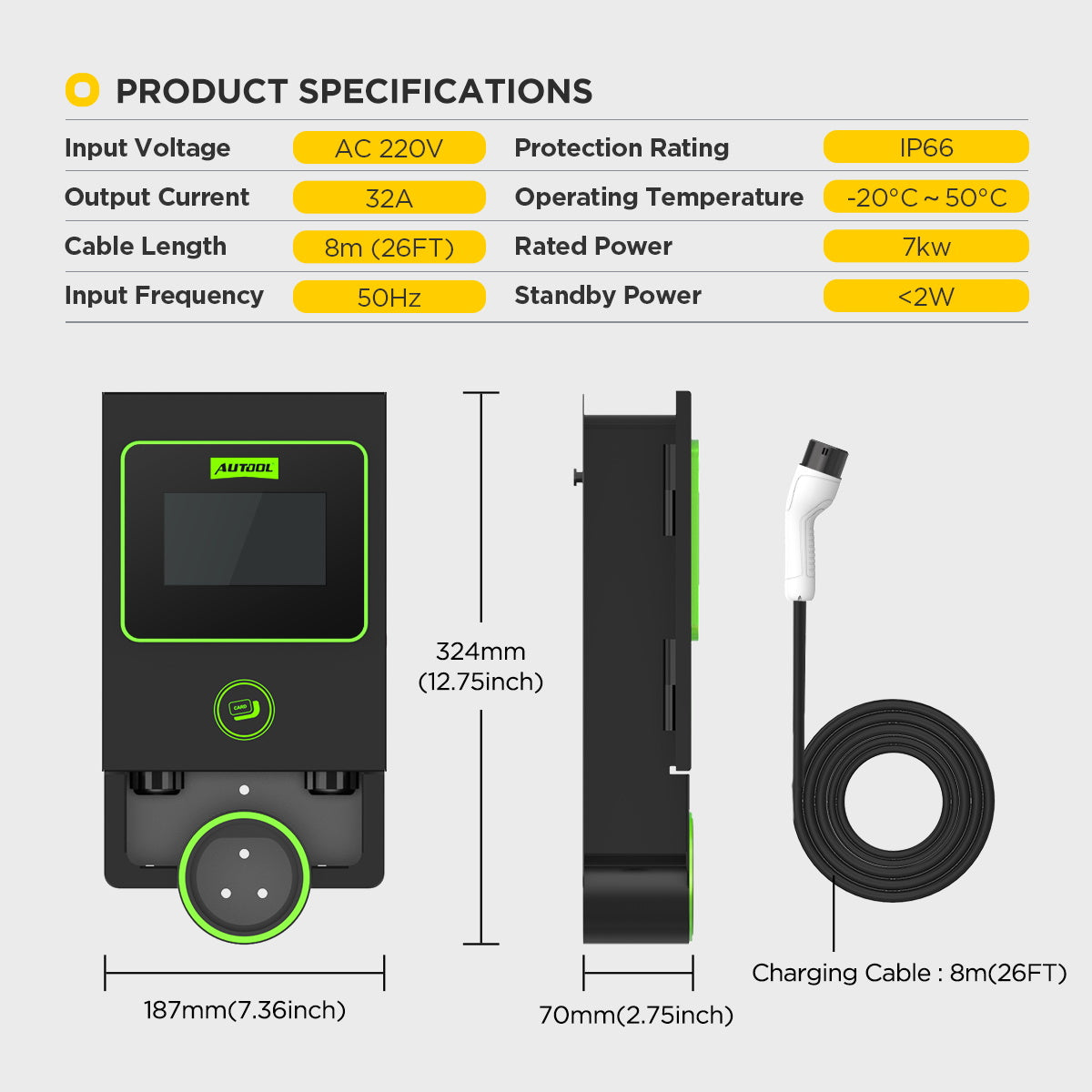 AUTOOL C701 EV Charging Station