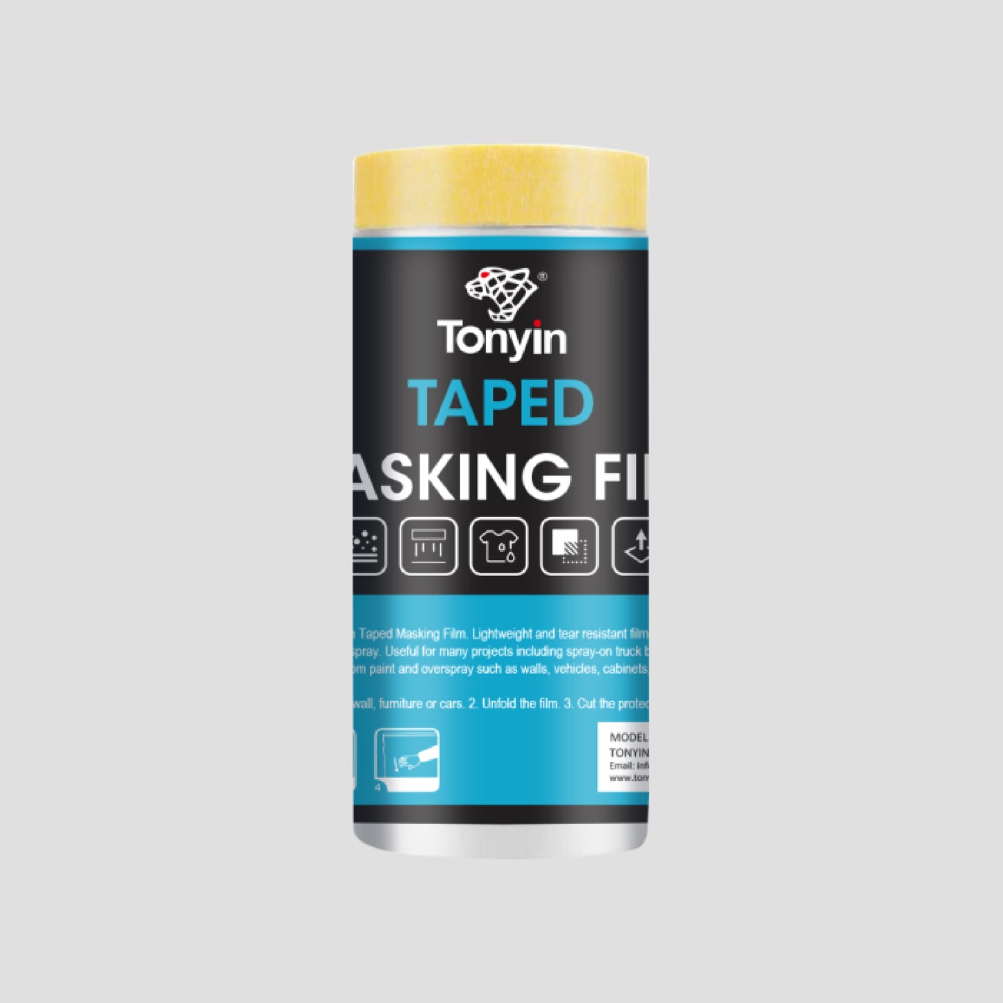 TAPED MASKING FILM (110cm*33m*8mic)