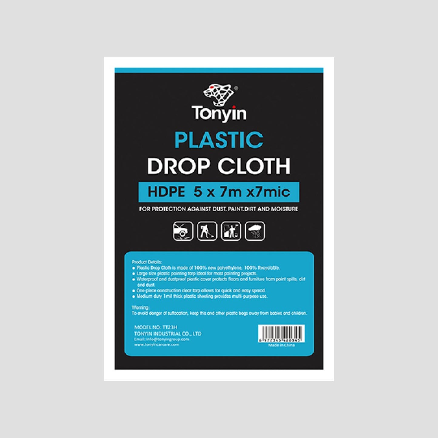 PLASTIC DROP CLOTH (5*7m*7mic)
