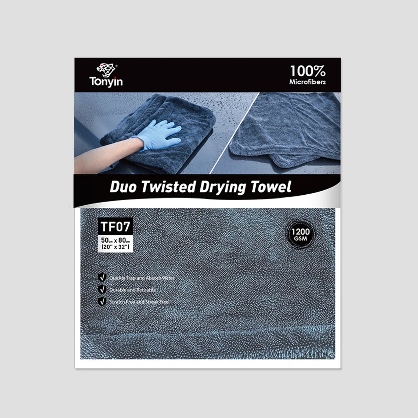 DUO TWISTED DRYING TOWEL 1200GSM
