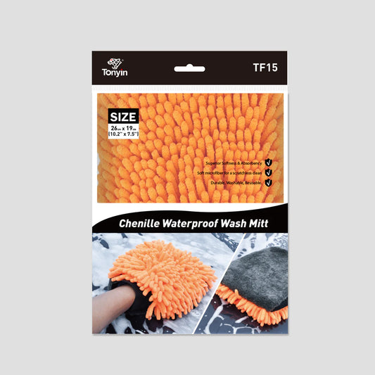 SINGLE SIDE CHENILLE MICROFIBER WASH MITT