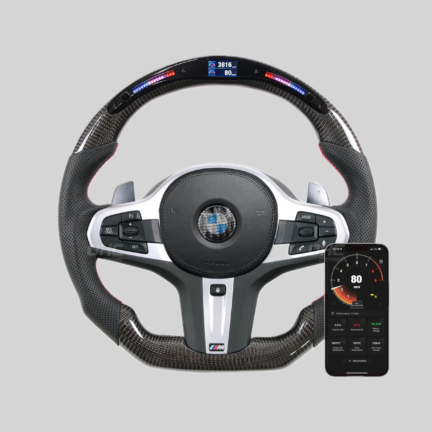 Customisable Carbon Fibre BMW With Shift Lights